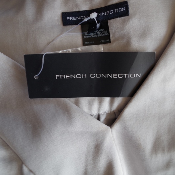 French Connection Silver Grey "Precious" Dolman Sleeve Mini Dress NEW- Sz. 4 - Picture 2 of 4